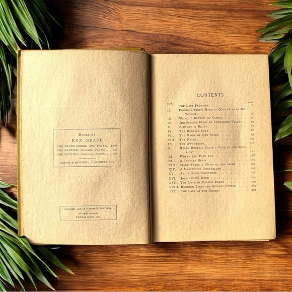 VINTAGE 1908 The Barrier by Rex Beach - Illustrated - A.L. Burt Company - Picture 6 of 12